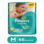 PAMPERS BABY DRY M(6-11 KG) 66 DIAPERS